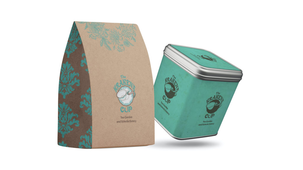 Kraken's Cup Tea Tins and Goodie Bags